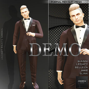 Second Life Marketplace - ::AF:: Formal Men Suit [MESH] ~ 8 DEMO